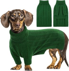 Suéteres Personalizados de Color Sólido para Mascotas, Perros Pequeños, Niñas y Niños, Suéter Navideño de Cuello Alto, Suéter Tejido, Ropa para Mascotas - Product Image 1