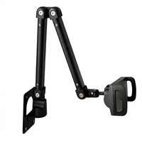 Support mural métallique réglable pour téléphone et tablette, avec pince rotative, pour visualisation au chevet ou sur le bureau