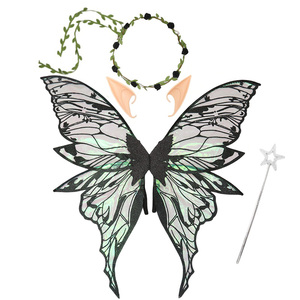 Juego de 4 Alas de Mariposa para Niños, Accesorio para Halloween, Graduación, Navidad, Fiestas, Disfraces, Vestido de Alas de Tela de Alta Calidad - Product Image 6