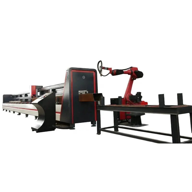 Robot Arm CNC Plasma Cutting Machine For Square Rectangle Metal Steel Tube Angle C Channel Steel H Beam I Beam