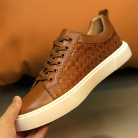 Chaussures décontractées pour hommes en cuir de vache véritable, fabriquées à la main, à lacets, de luxe, anti-odeur, directement de l'usine