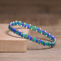 Bracelet en perles Miyuki Tila fait main, double trou, perles plates, bijoux délicats, cadeau pour femmes, vente en gros