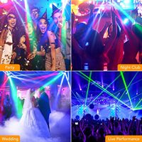 Vente chaude scène araignée lumières RGBW 8 yeux tête mobile faisceau lumineux activé par le son contrôle DMX-512 lumières de scène