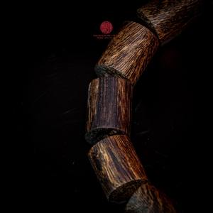 Pulsera de cuentas de madera de agar natural premium, auténtica madera de Oud de 10x12mm, tamaño grande para hombre, joyería. - Product Image 5