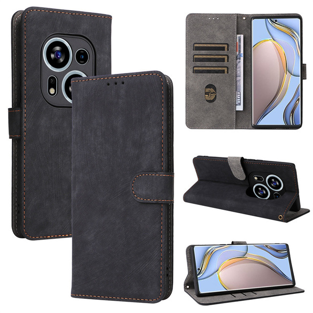For Tecno Phantom X2 5g/phantom X2 Pro 5G Pova 5 4G RFID Protection Retro Wallet Card Slot Cover Phone Stand Case Flip Leather