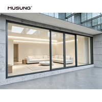 Ventana Corredera Moderna de Aluminio con Doble Acristalamiento y Marco de Rotura Térmica para el Hogar