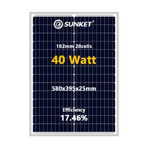 Venta al por mayor barato panel solar 20W 50W 80W 100W 250W 320W buen rendimiento módulo fotovoltaico portátil mono todos los paneles negros