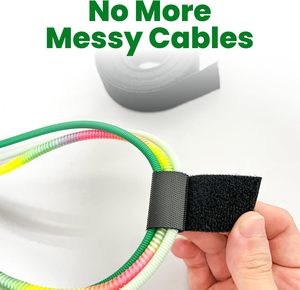 친환경 재사용 가능한 폴리 에스테르 스트랩 전선 및 번들을위한 다기능 정원 식물 타이 롤 후크 및 루프 - Product Image 4