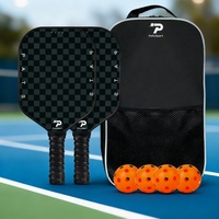 Raquette de pickleball PatsSport personnalisée exclusive avec noyau en nid d'abeille en fibre de verre, ensemble complet, pressée à froid, extérieur, 16 mm d'épaisseur