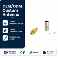 Conector Macho MMCX Recto para Cable Coaxial RG58 LMR195 de 50 Ohmios, Enchapado en Oro, para Módulo Inalámbrico GPS, Compatible con OEM