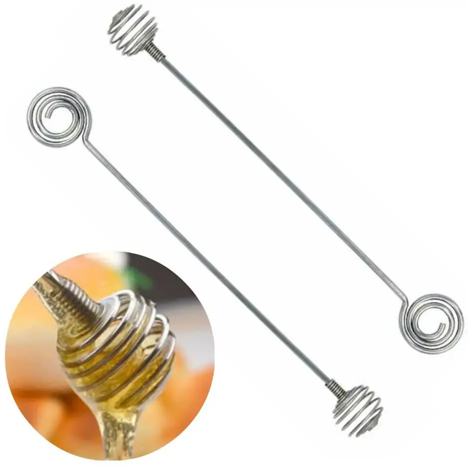 Bán Hot 304 Thép Không Gỉ Mật Ong Stick Dipper Muỗng Khuấy Bar Tùy Chỉnh Mật Ong Dippers