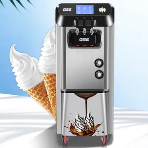 20-25L/H stainless steel hopper Automatic Soft Ice Cream Vending Machine With Big Capacity Machines for Bar
