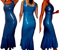 Robe en latex 2026, robe en latex noire moulante, robe en latex rouge