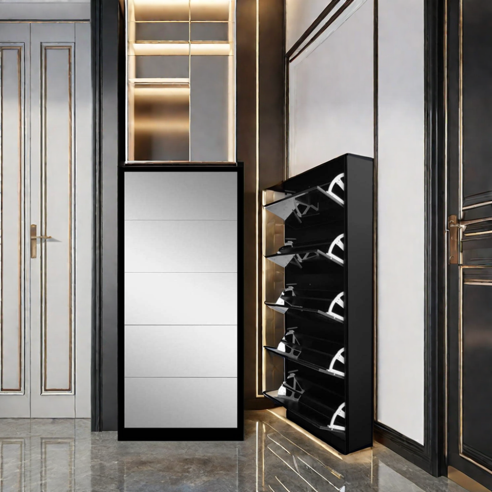 Hot Selling Product Shoe Rack Cabinet Wih Mirror and Large Storage