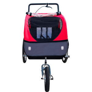 Remolque de Bicicleta Plegable de Acero Inoxidable, de Cuatro Ruedas, para Niños, Estructura Cerrada, Carrito Utilitario para Compras y Viajes al Aire Libre - Product Image 3