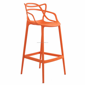 Tay Vịn Có Chiều Cao Kiểu Bắc Âu Ghế Quán <span class=keywords><strong>Bar</strong></span> Bằng Nhựa Polypropylene Màu Vàng Có Chỗ Để Chân - Product Image 3