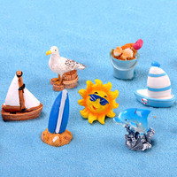 Ornements de jardin Série Bord de mer Poupées Décor d'aquarium Style méditerranéen Micro Paysage Figurine