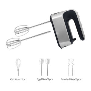 Varilla <span class=keywords><strong>de</strong></span> acero inoxidable doble eléctrica portátil, máquina batidora <span class=keywords><strong>de</strong></span> mano automática <span class=keywords><strong>de</strong></span> 5 velocidades, mezcladora <span class=keywords><strong>de</strong></span> alimentos, mezcladora <span class=keywords><strong>de</strong></span> masa para pasteles, hogar - Product Image 2