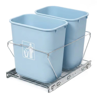 Support de rangement coulissant et amovible pour poubelle sous évier, multifonctionnel, en fer, moderne et durable