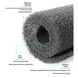 Césped <span class=keywords><strong>Artificial</strong></span> Gris Claro y Gris Oscuro, Barrera de Ingeniería para Jardín, Valla, Suelo, Césped <span class=keywords><strong>Artificial</strong></span> para Exteriores, Alfombra Decorativa, Tapete para Suelo, Ocio - Product Image 3