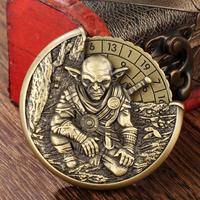 Dés en métal RPG D20 avec boussole, spinner rotatif, dés pour jeux de rôle, cadeaux de fête