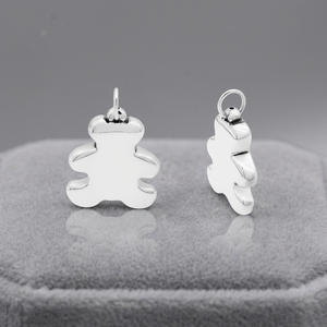 จี้หมีเท็ดดี้แบนน่ารักเงินแท้ 925 - Product Image 2