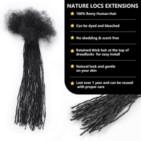 Extensions de cheveux humains douces Jiffyhair Sister Locs 0,1 cm Afro Kinky Dreadlocks pour femme Micro Locs