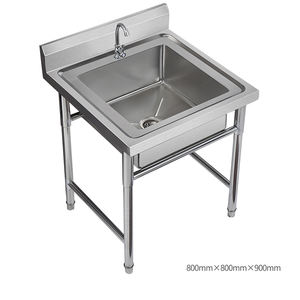 Évier de cuisine en acier inoxydable à cuve unique de qualité commerciale pour une utilisation professionnelle en cuisine - Product Image 1