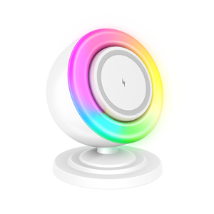 רמקול בלוטות' עם טעינה אלחוטית, רמקול אלחוטי נייד 2 ב-1 ומטען מהיר לנסיעות במשרד הביתי - Product Image 5