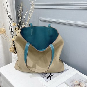 Bolso de cuero de vaca auténtico de doble cara para mujer, bolsa de mano con logotipo impreso personalizado, de diseñador de lujo, de calidad superior, novedad - Product Image 3