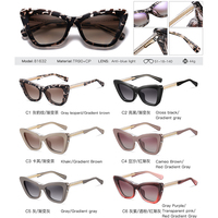 MS 81632 Lunettes de soleil à clip à large monture TR90 pour femmes Variété de couleurs Verres polarisés pour la protection de la conduite Matériau PC