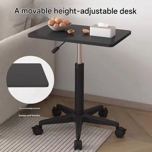 Petite table mobile avec <span class=keywords><strong>roulettes</strong></span>, <span class=keywords><strong>bureau</strong></span> de travail <span class=keywords><strong>sur</strong></span> pied, hauteur réglable, petite table de chevet, <span class=keywords><strong>bureau</strong></span> pour ordinateur portable - Product Image 6