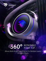 Système de refroidissement liquide pour processeur tout-en-un 360 ARGB avec Aura Sync, ventilateurs de radiateur ARGB de 120 mm, roulement fluide, capacité thermique de 330 W