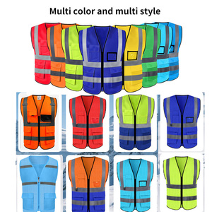 Confezione da 10 Gilet di Sicurezza Riflettenti ad Alta Visibilità per Lavori Stradali, Corsa, Rilevamenti e Guardie di Sicurezza, Abbigliamento di Sicurezza con Cerniere - Product Image 4