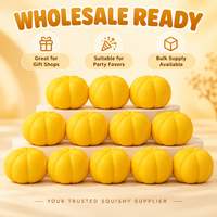 Jouet Squishy Mini Citrouille en PU Souple à Remontée Lente Anti-Stress avec Boîte de Présentation pour Vente en Gros