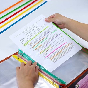 Văn phòng trường học A4 A5 giấy trang Heavy Duty Tấm bảo vệ gia cố 3 vòng rõ ràng PP chất kết dính tài liệu tấm nhựa bảo vệ - Product Image 5