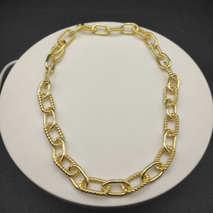 Collar de Cadena de Alta Calidad, Joyería <span class=keywords><strong>David</strong></span>, Accesorio Punk para Hombre, Bañado en Plata <span class=keywords><strong>y</strong></span> Cobre, Uso Diario, Venta al Por Mayor - Product Image 4