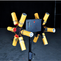 Système de tir de feux d'artifice professionnel SHIYI TP-T100 à double roue rotative, léger, en plastique durable, rotation bidirectionnelle
