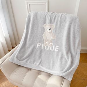 Nouvelle <span class=keywords><strong>couverture</strong></span> pour bébé en <span class=keywords><strong>laine</strong></span> douce et moelleuse, motif petit ours, chaude, douce pour la peau, toute saison - Product Image 4