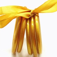 Lot de 5 Bracelets Bouddhistes en Silicone Scintillant et Imperméable avec Nœud Papillon pour Femmes et Filles – Idéal pour Fêtes et Cadeaux Bijoux
