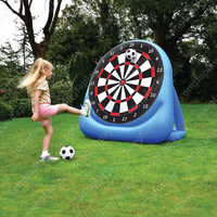 Grand jeu de fléchettes de football gonflable d'extérieur, jeu de football géant à velcro, équipement de divertissement, grand équipement de divertissement d'extérieur