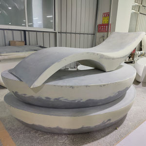 Chaise longue en plastique renforcé <span class=keywords><strong>de</strong></span> verre, <span class=keywords><strong>design</strong></span> <span class=keywords><strong>italien</strong></span>, pour piscine, blanche - Product Image 4