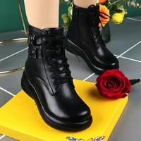 Bottes d'hiver et d'automne 2024 en cuir étranger, doublées de polaire, épaisses, chaudes, antidérapantes, commerce transfrontalier