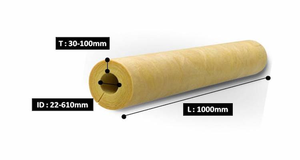 Tubo de algodón de fibra de vidrio, tubo de aislamiento de red térmica, tubo de aislamiento térmico ignífugo de lana de roca y lana - Product Image 6