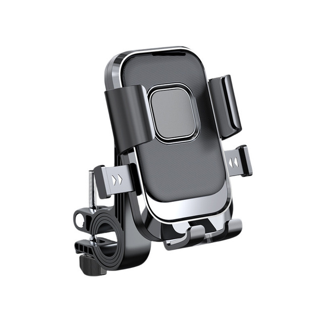 Motorcycle Phone Holder Shockproof Automatic Locking Clip-on Handlebar Mount Waterproof Bracket Bicycle Bike Phone Holder