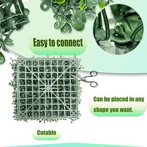 10 panneaux muraux en herbe, haie artificielle anti-UV en buis, toile de fond en herbe artificielle sans odeur pour l'intimité, décoration d'anniversaire et de mariage - Product Image 2