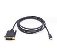 MINI DP À DVI 24 + 1 CÂBLE MÂLE COMPLET 1080P OD5.0MM MOULURE NOIRE CHIPSET ACTIF