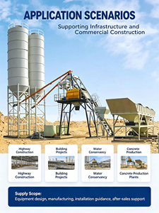 50m3/h-180m3/h Concrete Batching Plant Full Automatic Concrete Mixing Plant with Cement Silo - Product Image 4