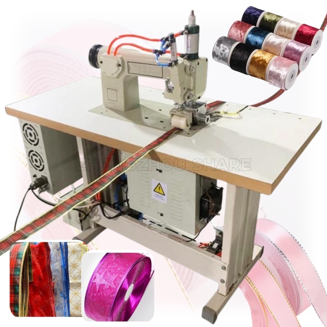 Wrapped Ribbons Candy Packing Machine Ribbon Wire Edge Machine Winding Lace Ultrasonic Lace Sewing Embossing Machine for Fabric