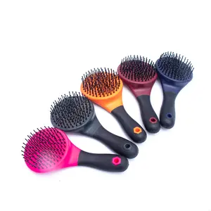 China Wholesale Soft Grip Horse Mane And Tail Brush Accept Logo Customization Multi Function Horse Cleaning Grooming Tools Brush